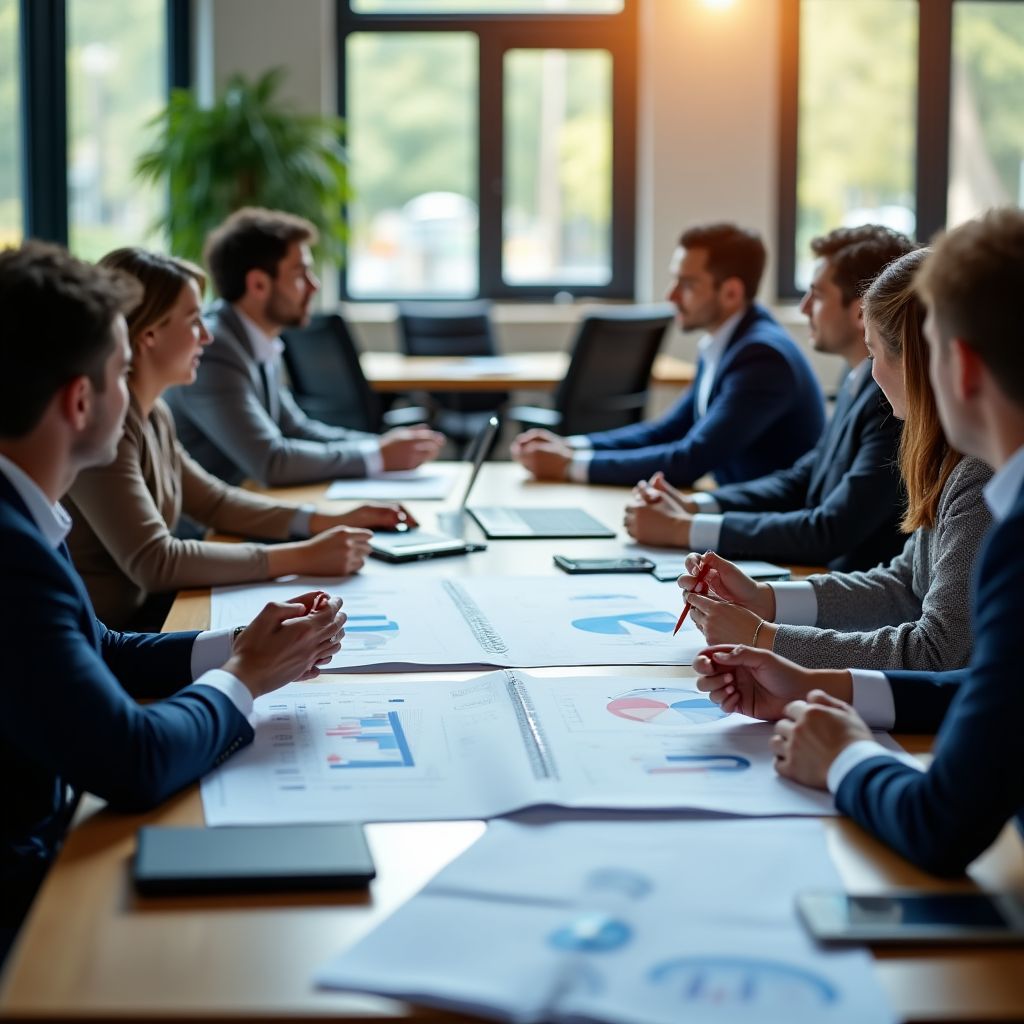 Reunión de estrategia del equipo directivo