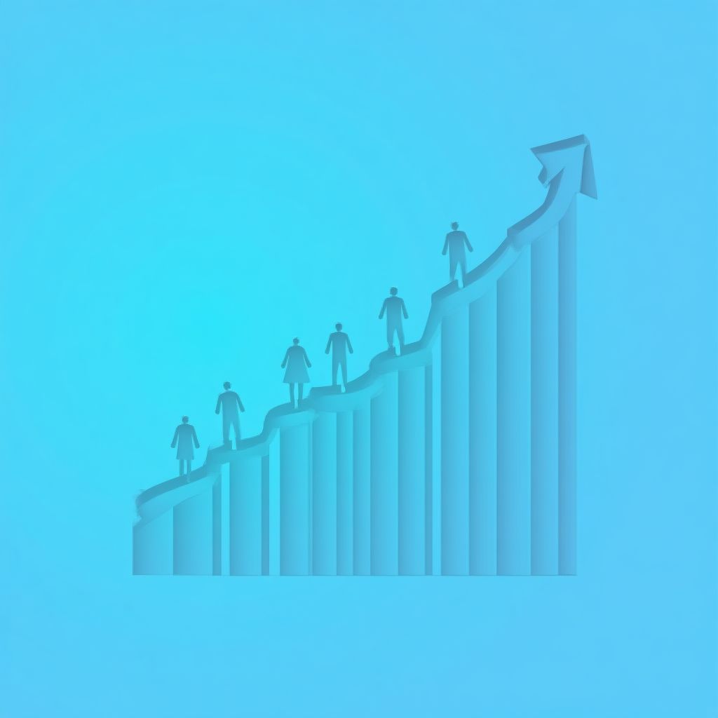 Icono de crecimiento de clientes